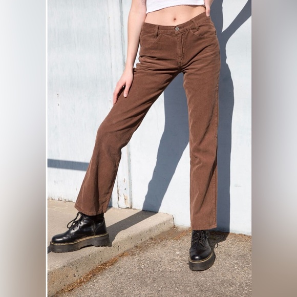 dark brown flared corduroy pants - Picture 2 of 4
